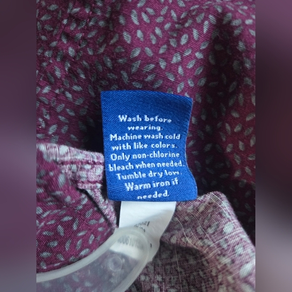 Apt 9 Seriously Soft Untucked Fit Purple Pattern Dress Shirt Mens Large - Picture 5 of 5